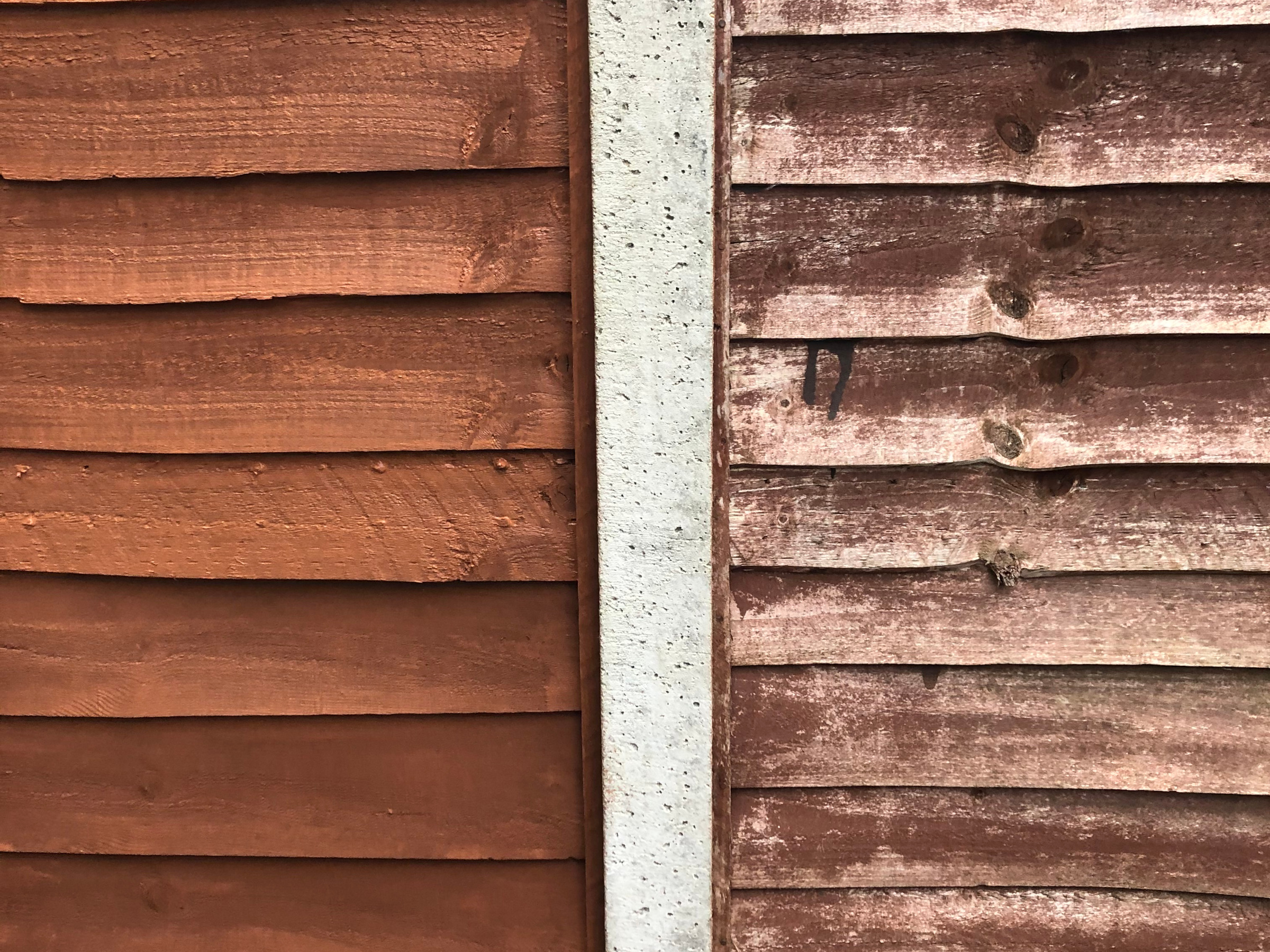 Freshly painted fence